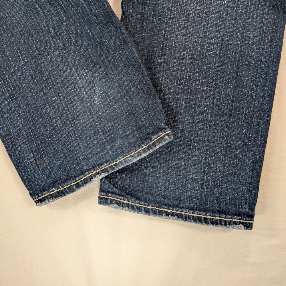 VTG Silver Jeans Suki Mid Straight Premium Denim 32 Bleach distress Preppy Y2k - Picture 4 of 11